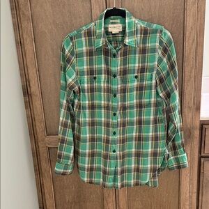 Vintage Denim & Supply Ralph Lauren Green Plaid Button Down Shirt